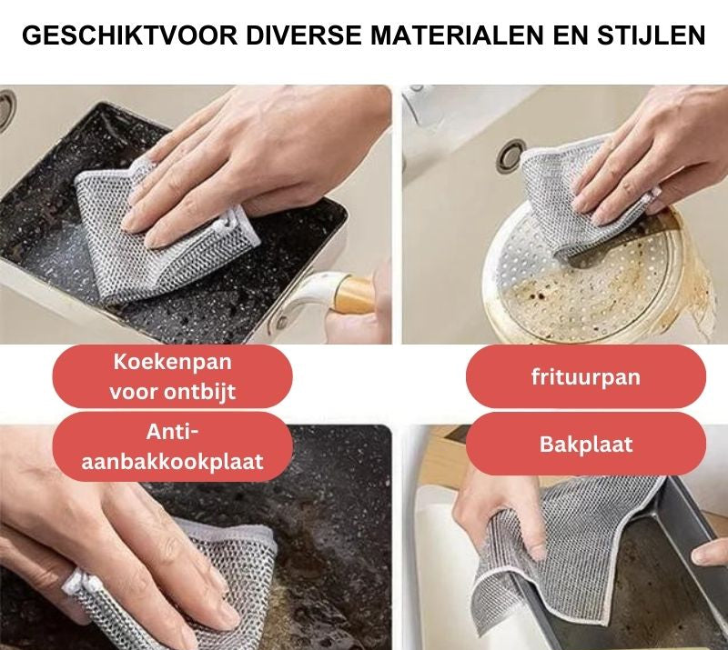 MetalShine™ l Wonderdoekjes tegen hardnekkig vuil